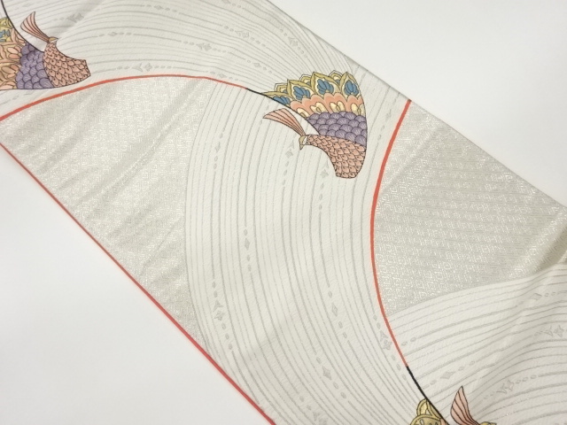 JAPANESE FUKURO OBI / WOVEN PEACOCK